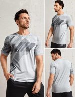 5 Pack Men’s Active Quick Dry Crew Neck T Shirts | Athletic Running Gym Workout Short Sleeve Tee Tops Bulk - Image 9